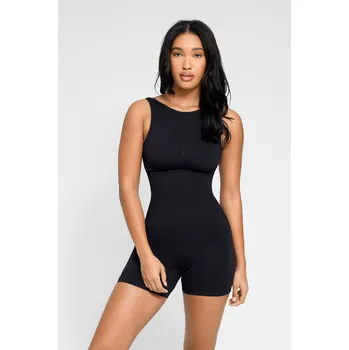 Dámský overall Tvarující overal s výstřihem na zádech, ČERNÝ velikost ostatní: XL/XXL