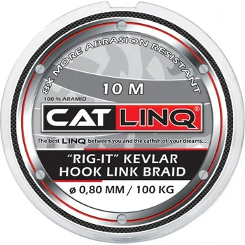 Návazcová šňůra CATLINQ Kevlar Hooklink Braid 1,00mm/130kg/10m