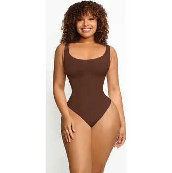 Body Tvarující body na ramínka, HNĚDÉ velikost ostatní: XL/XXL