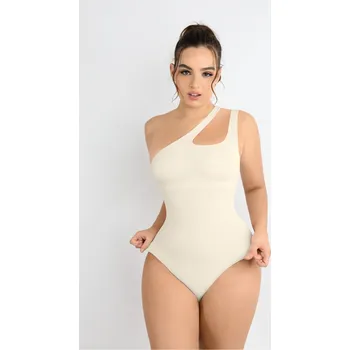 Body Tvarující body s asymetrickými bočními ramínky, BÍLÉ velikost ostatní: XS/S