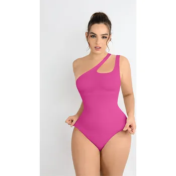 Body Tvarující body s asymetrickými bočními ramínky, RŮŽOVÉ velikost ostatní: M/L