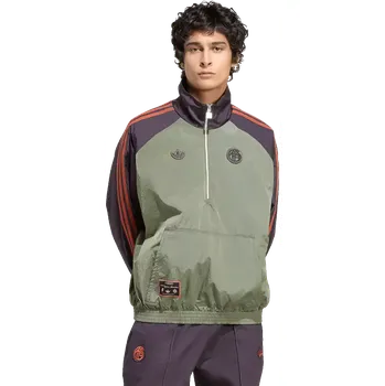 Pánská casual bunda Pánská bunda Adidas FC Bayern 25/26 Terrace Icons Half-Zip zelená