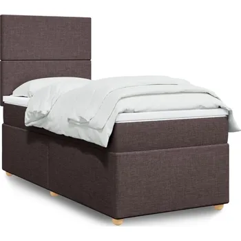 Ložnice vidaXL Box spring postel s matrací 80x200 cm textil [3293401] Barva: tmavě hnědá