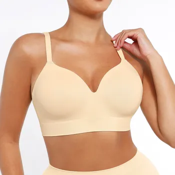 Podprsenka Bezešvá formující podprsenka bez kostíc, NUDE Velikost: 3XL