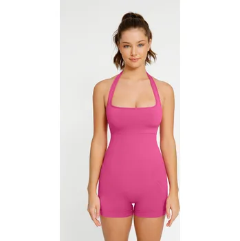 Dámský overall Tvarující letní overal s holými zády, RŮŽOVÝ velikost ostatní: M/L
