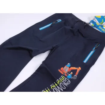 Tepláky Kugo FT7702 tmavomodré s bagrem velikost oblečení - děti: 104