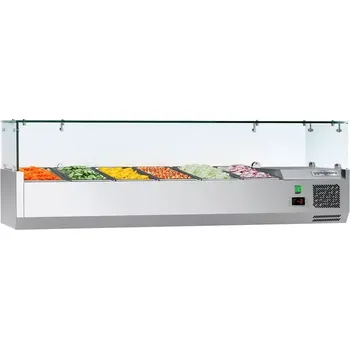 Pec na pizzu ECO - CHLADÍCÍ VITRÍNA STOLNÍ 6x1/4 GN (1.4 x 0,34m pro 6x1/4 GN)