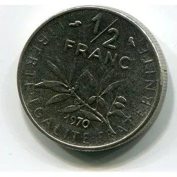FRANCIE. 1/2 franc 1970.