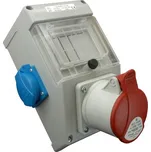 SEZ DK Minizásuvková rozvodnice nejištěná 1x1653+2x230 V, 4 modulové okénko, IP 44