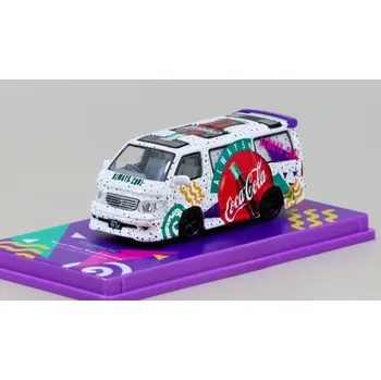 autíčko Toyota Hiace Wagon Custom Coca-Cola Delivery Van 1:64 - TARMAC Models Toyota Hiace Wagon- kovový model auta