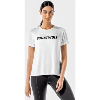 Dámské tričko Dámské tričko Iconic White - SQUATWOLF Barva: Bílá, Velikost: L