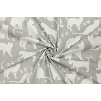 Bavlněné plátno - Kočky