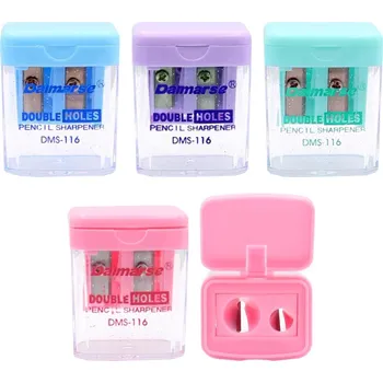 Ořezávátko Ořezávátko školní se zásobníkem na 2 tužky mix barev