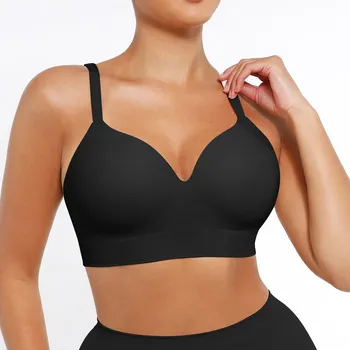 Podprsenka Bezešvá formující podprsenka bez kostíc, ČERNÁ Velikost: 3XL