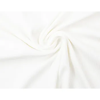 Žebrovaný úplet –bílá 010