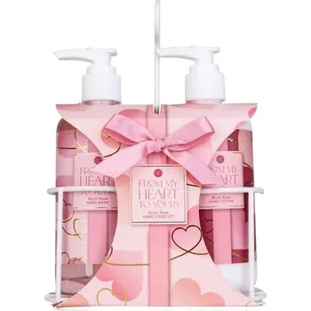 Kosmetická sada SET péče o ruce FROM MY HEART TO YOURS v drátěném koši ACCENTRA