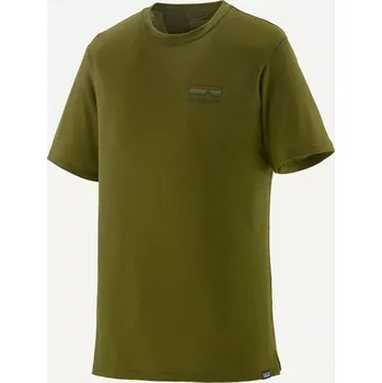 Patagonia Pánské triko Cap Cool Merino Blend Graphic Shirt, Fitz Roy Strata: Pond Green - vel. XS