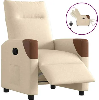 Křeslo Elektrické polohovací křeslo krémové textil Krémová3323994