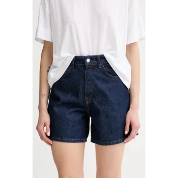 Dámské kraťasy Kraťasy Marc O'Polo dámské, tmavomodrá barva, high waist, 5000006745 59J, vel. 27