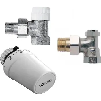 Ventil SET KLASIK ventil VPT 76-02, šroubení SPT 81-02 a hlavice HPT 100-30, rohový