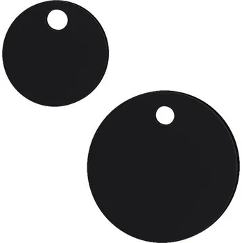 Materiál na výrobu šperku Nerezové přívěsky černé kolečko 8-18mm - 1Ks - 8mm