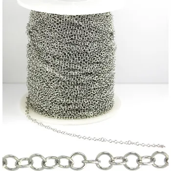 Materiál na výrobu šperku Kroužková řetízkovina třídy 316L - 1m - 3mm