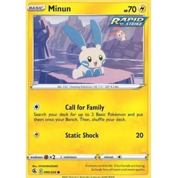 Volný čas Pokémon FST 090/264 Minun - Fusion Strike Stav: Near Mint, Verze: NORMAL
