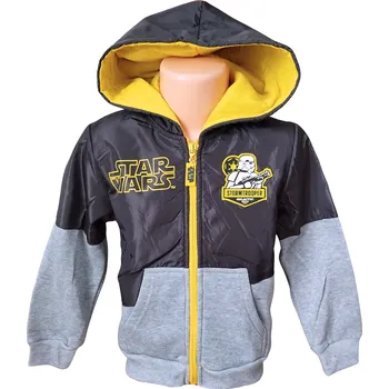 Chlapecká bunda Sun City Chlapecká bundomikina STAR WARS s kapucou Barva: Šedá, Velikost: 104