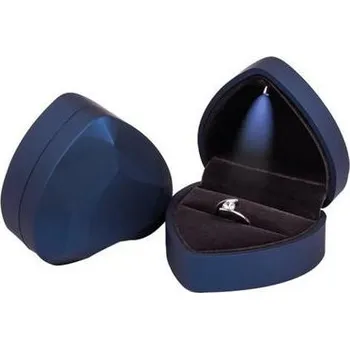 Dárková krabička LED podsvícené krabičky ve tvaru srdce - Tmavě Modrá