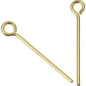 Materiál na výrobu šperku Ketlovací jehly 0,7mm Zlaté - 100Ks - 20mm