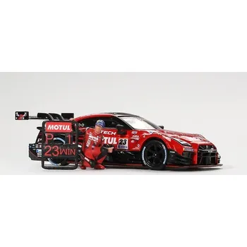 autíčko Nissan GT-R NISMO #23 "MOTUL AUTECH GT-R 2021" SUPER GT SERIES Suzuka winner W/ Matsuda Figure Tsugio Matsuda Collection No.2 1:64 - MiniGT Nissan GT-R NISMO GT3 #23 - kovový model auta