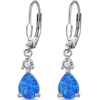 Náušnice NUBIS® Stříbrné visací náušnice s opálem - NB940-OP05