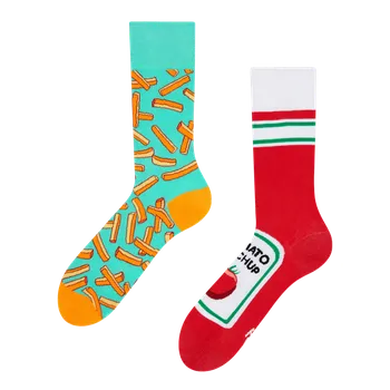 Dámské ponožky Dedoles Veselé ponožky Hranolky s kečupem Velikost: 35-38