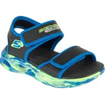 Černé dětské sandály Skechers S-Lights: Sola Glow Sandal - Fusion Brights 407032L-BKBL Velikost: 28
