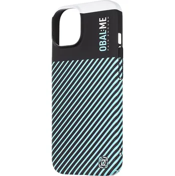 Pouzdro na mobilní telefon OBAL:ME Flossy Stripes Kryt pro Apple iPhone 15 Black/Sky Blue