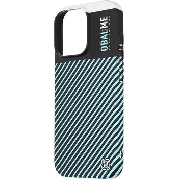 Pouzdro na mobilní telefon OBAL:ME Flossy Stripes Kryt pro Apple iPhone 16 Pro Black/Sky Blue