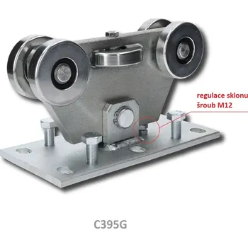 Pohon brány nosný vozík Grande C395G - vozík posuvné samonosné brány do 1000 kg, pro C profil 140 x 140 mm