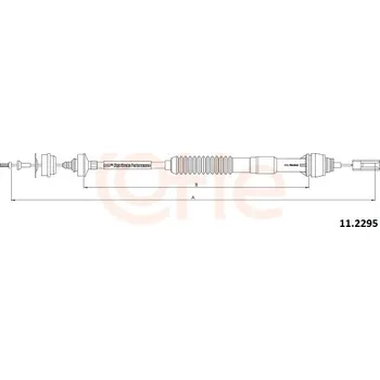 Spojkové lanko Tazne lanko, ovladani spojky, 11.2295