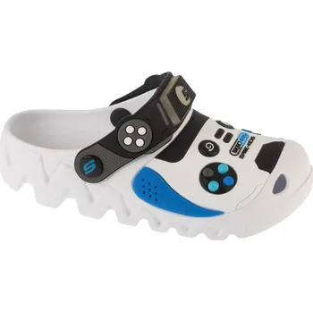 Chlapecké sandály Bílé dětské nazouváky Skechers Foamies: Zaggle - Hydro-Pointz 406721L-WBKB Velikost: 30