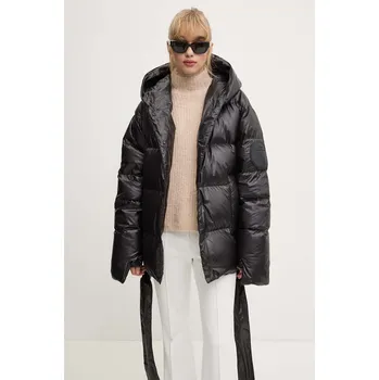 Péřová bunda MMC STUDIO JESSO dámská, černá barva, zimní, oversize JESSO.JACKET 99X, vel. ONE SIZE