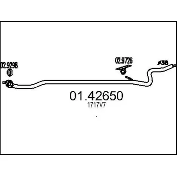 Výfuková trubka Výfuková trubka, 01.42650