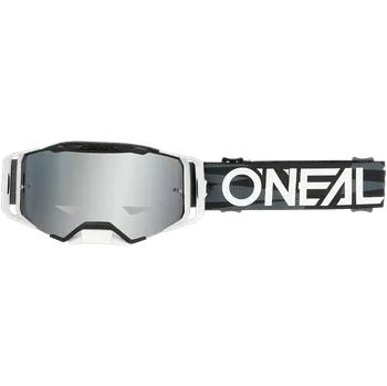 Motocyklové brýle O'Neal B-33 Ictus, Black/White Silver Mirror
