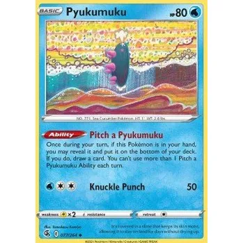 Volný čas Pokémon FST 077/264 Pyukumuku - Fusion Strike Stav: Near Mint, Verze: NORMAL
