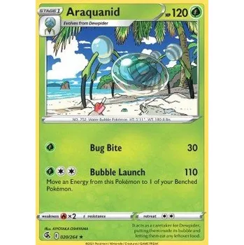 Sběratelská karetní hra Pokémon FST 020/264 Araquanid - Fusion Strike Stav: Near Mint, Verze: NORMAL