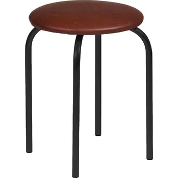 Taburet Nábytek PEGAS s.r.o. Stolička tmavě hnědá - černý rám Chico 2