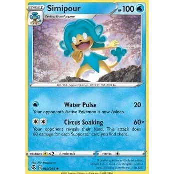 Volný čas Pokémon FST 069/264 Simipour - Fusion Strike Stav: Near Mint, Verze: NORMAL