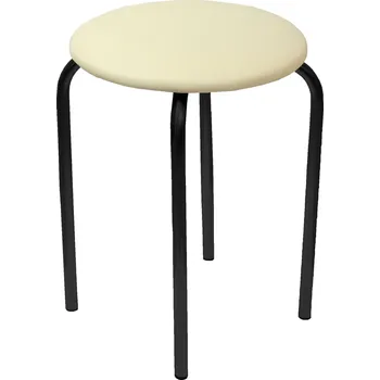 Taburet Nábytek PEGAS s.r.o. Stolička eco béžová - černý rám Chico 2