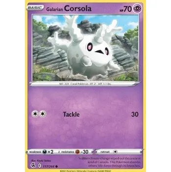 Sběratelská karetní hra Pokémon FST 117/264 Galarian Corsola - Fusion Strike Stav: Near Mint, Verze: NORMAL