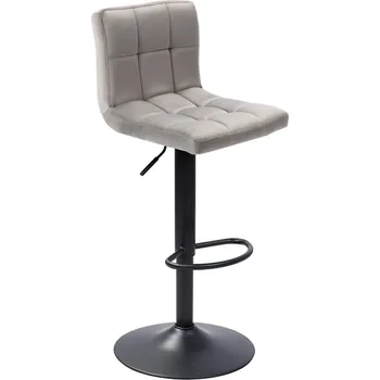 Barová židle Nábytek PEGAS s.r.o. Barová židle velvet šedá N-12P