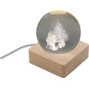 Vánoční dekorace Reklamní Borealis vánoční světelná koule, průhledná